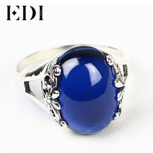 EDI 925 Sterling Silver Wedding Rings for Women Pink Natural Gemstones Ruby Thai Silver Rings Fine Jewelry Love Gifts